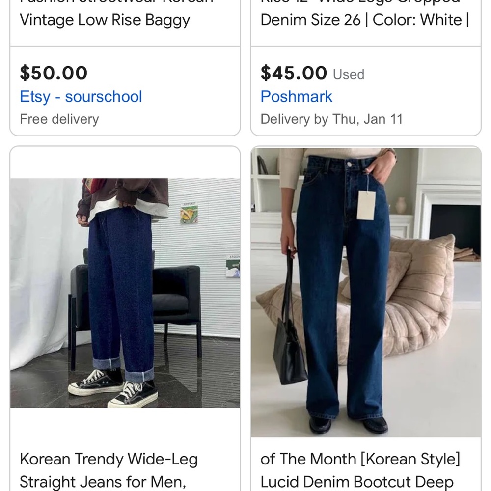 Fashion street Korean jeans